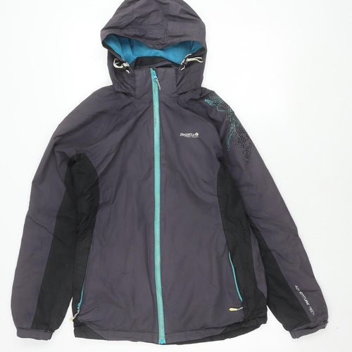 Regatta Women's Black Waterproof Track Jacket Size 10