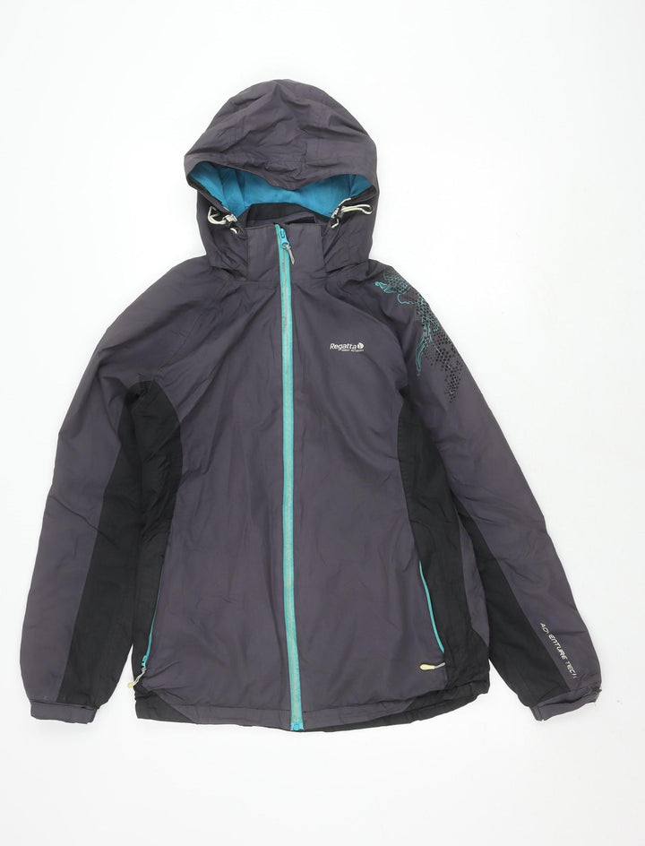 Regatta Women's Black Waterproof Track Jacket Size 10
