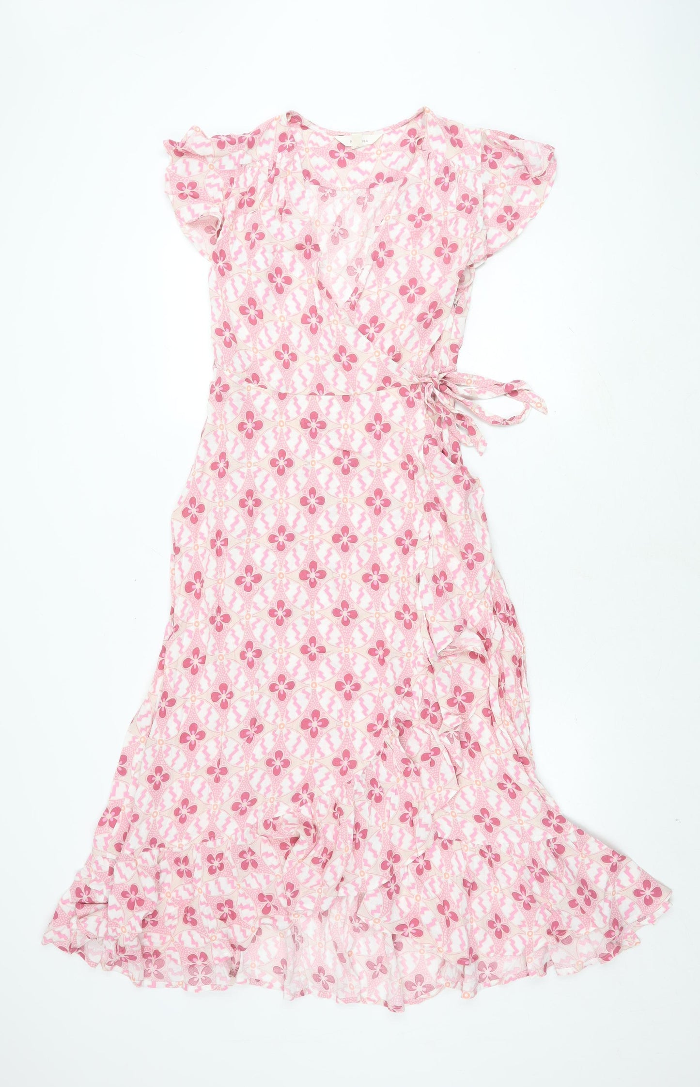 Marks and Spencer Pink Floral Dress, Size 6, Women's