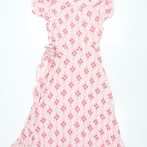 Marks and Spencer Pink Floral Dress, Size 6, Women's