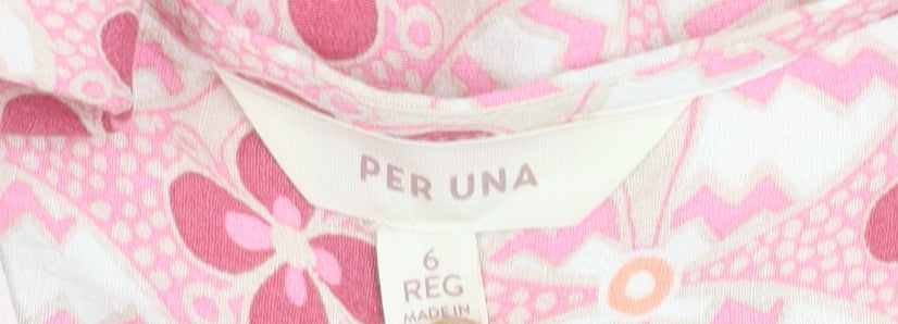 Marks and Spencer Pink Floral Dress, Size 6, Women's