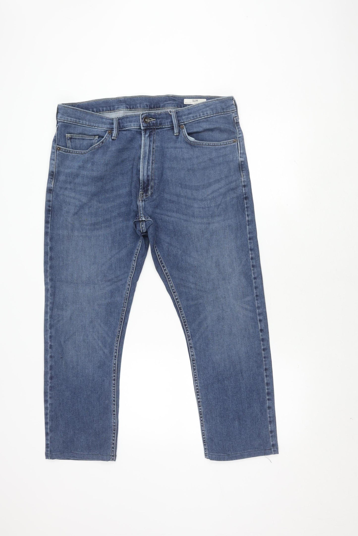 Marks & Spencer Men's Blue Slim Jeans 38W 29L