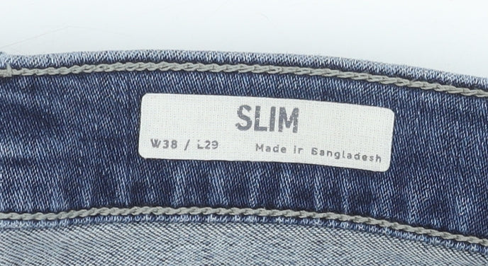 Marks & Spencer Men's Blue Slim Jeans 38W 29L