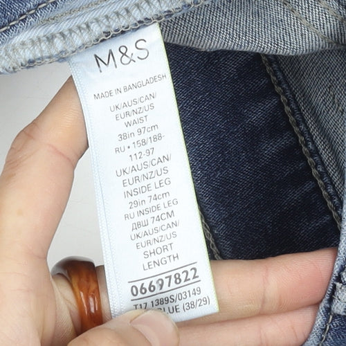Marks & Spencer Men's Blue Slim Jeans 38W 29L