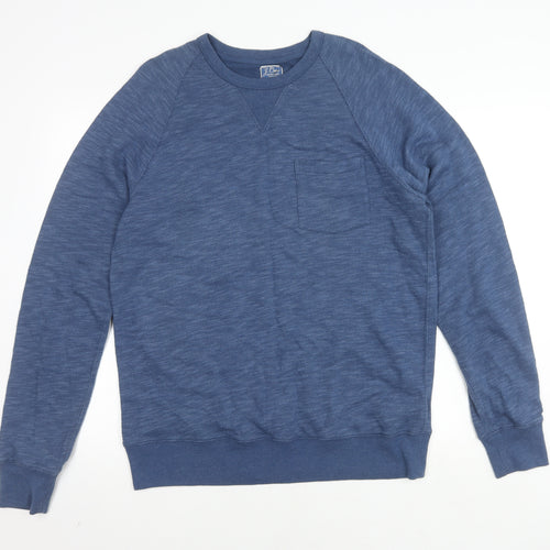 J.Crew Men's Blue Fleece Pullover Size L