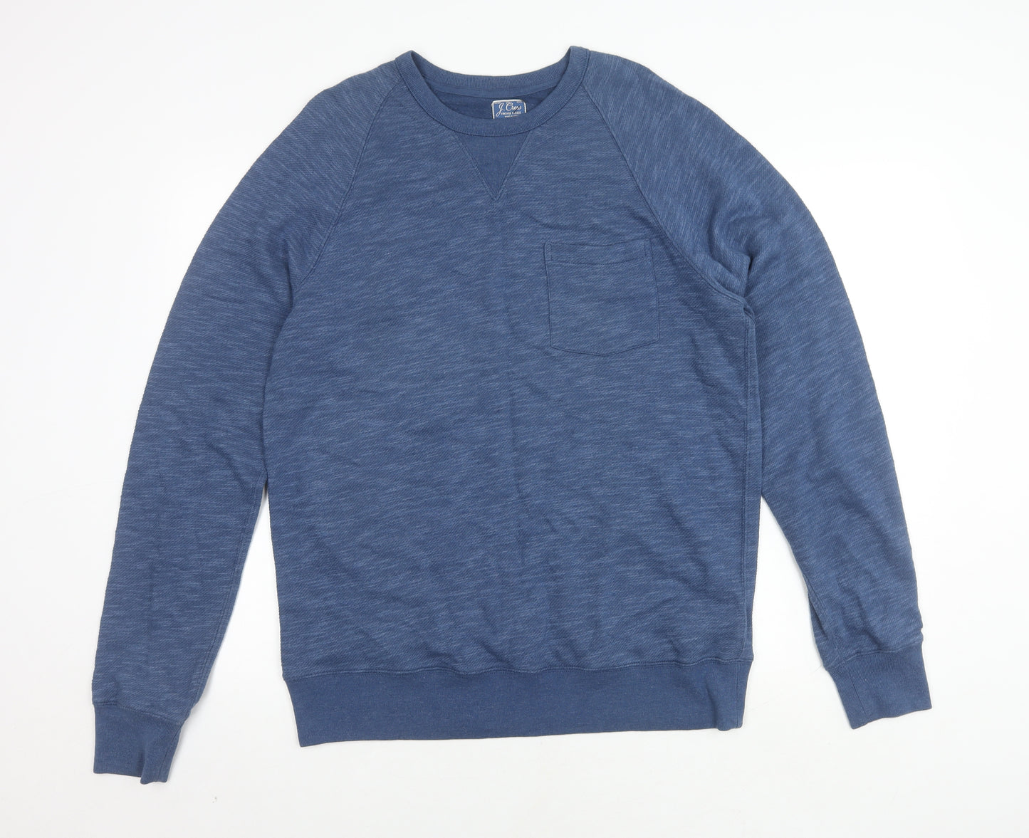 J.Crew Men's Blue Fleece Pullover Size L