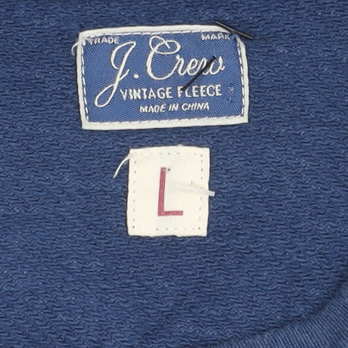 J.Crew Men's Blue Fleece Pullover Size L
