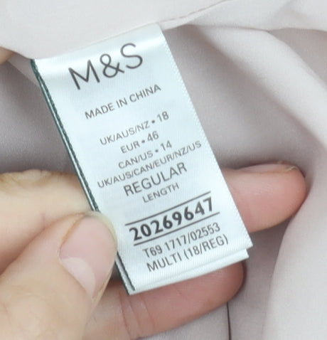 Marks and Spencer Women's Multicoloured Floral Dress 18