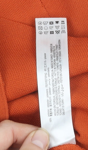 Zara Women's Orange Cropped Blouse Size 14