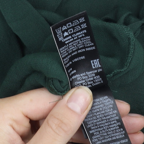 Marks and Spencer Women's Green Blouse Size 10