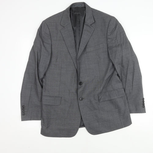Jaeger Men's Grey Wool Suit Jacket 40S