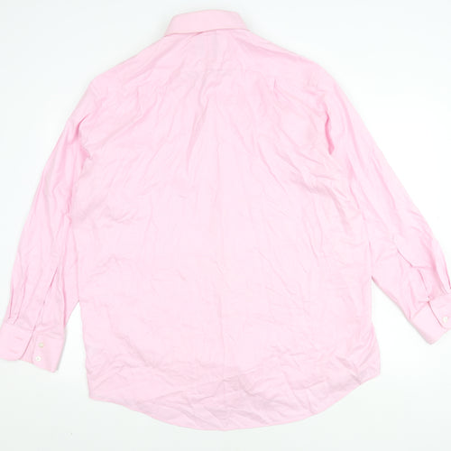 Charles Tyrwhitt Men's Pink Classic Fit Shirt 43 Long Sleeve