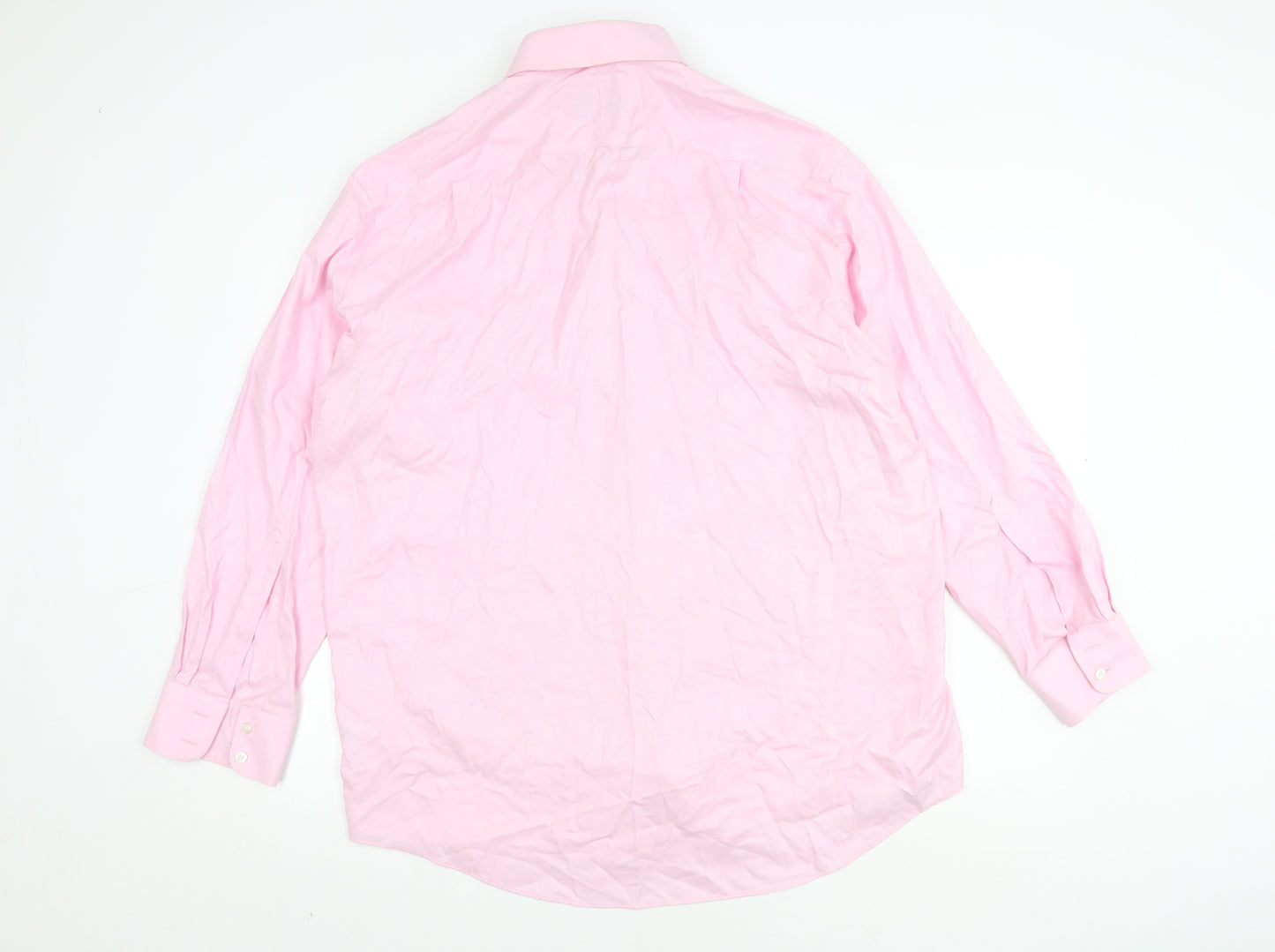 Charles Tyrwhitt Men's Pink Classic Fit Shirt 43 Long Sleeve