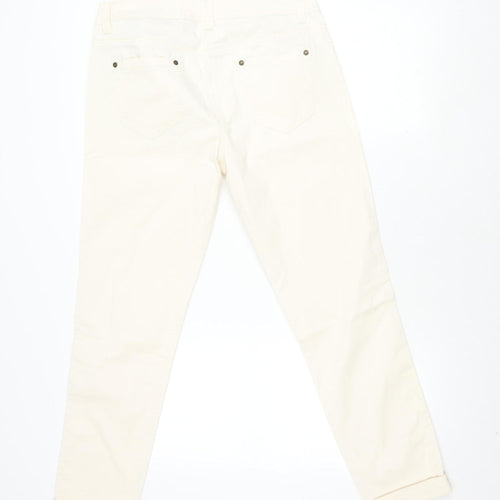 Next Women's Ivory Skinny Trousers Size 14