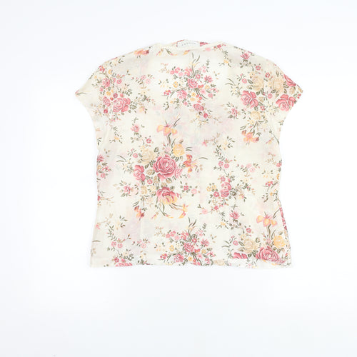 Minuet Women's Multicoloured Floral Silk Top - Size 14