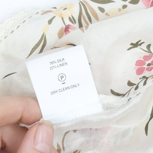 Minuet Women's Multicoloured Floral Silk Top - Size 14