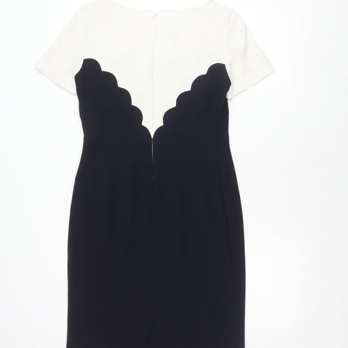 Hobbs Women's Black & White Sheath Dress - Size 10