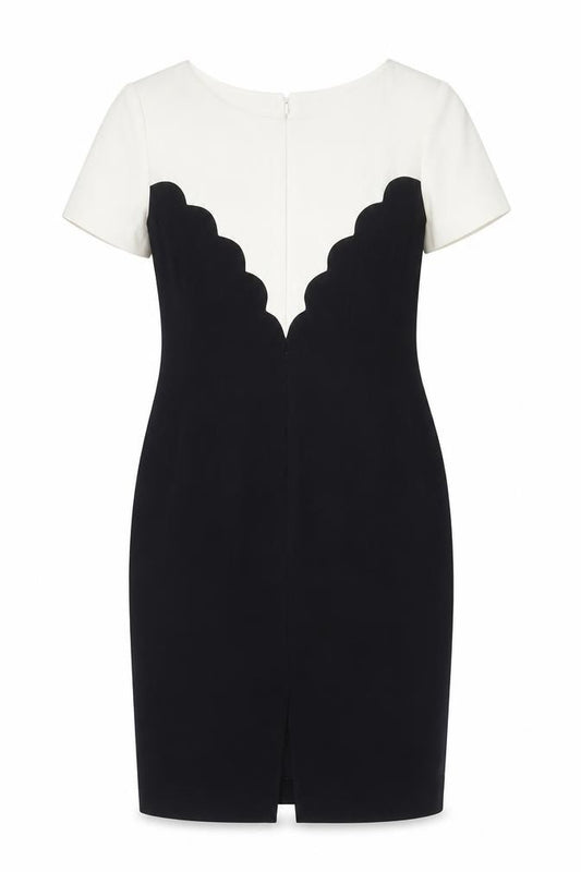 Hobbs Women's Black & White Sheath Dress - Size 10