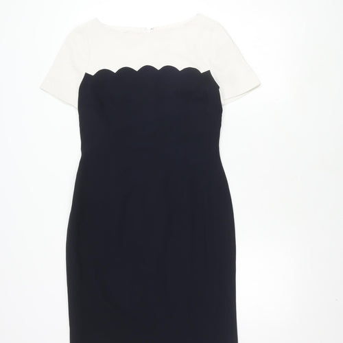 Hobbs Women's Black & White Sheath Dress - Size 10