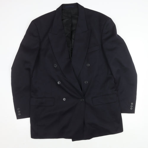 Burton Men's Blue Wool Blazer 42L Classic Formal
