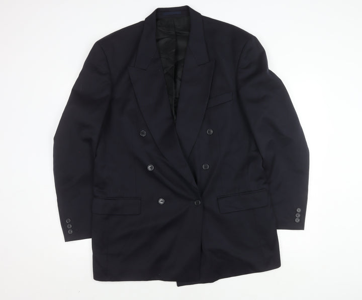 Burton Men's Blue Wool Blazer 42L Classic Formal