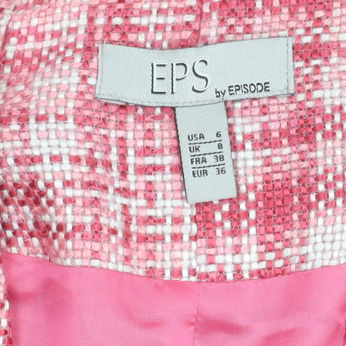 EPS Pink Checked Blazer - Women Size 8