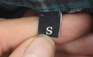 Diesel Men's Blue Plaid Button-Up Shirt Size S