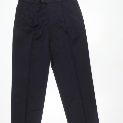 Burton Men's Black Wool Dress Pants, 36L, Formal, Flat Front