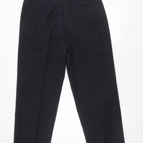 Burton Men's Black Wool Dress Pants, 36L, Formal, Flat Front