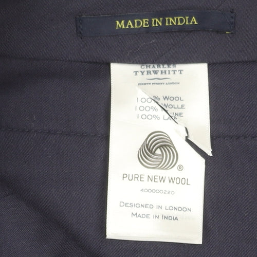 Charles Tyrwhitt Men's Blue Slim Fit Suit Trousers