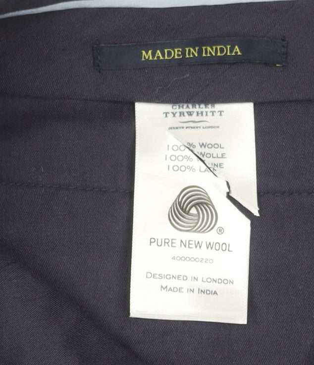 Charles Tyrwhitt Men's Blue Slim Fit Suit Trousers