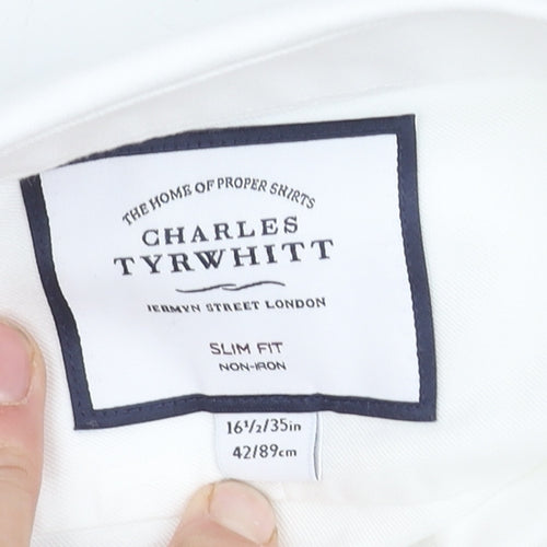 Charles Tyrwhitt Men's White Slim Fit Shirt 16.5