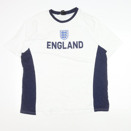 George Men's England White 2XL Sports T-Shirt