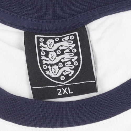 George Men's England White 2XL Sports T-Shirt