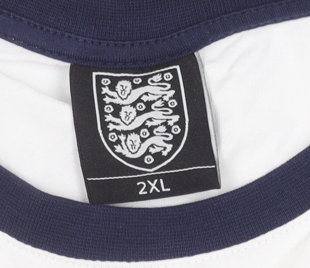 George Men's England White 2XL Sports T-Shirt