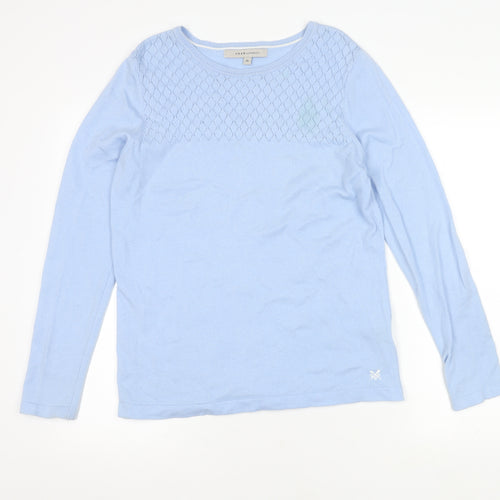 Crew Clothing Women's Blue Knit Jumper, Size 14