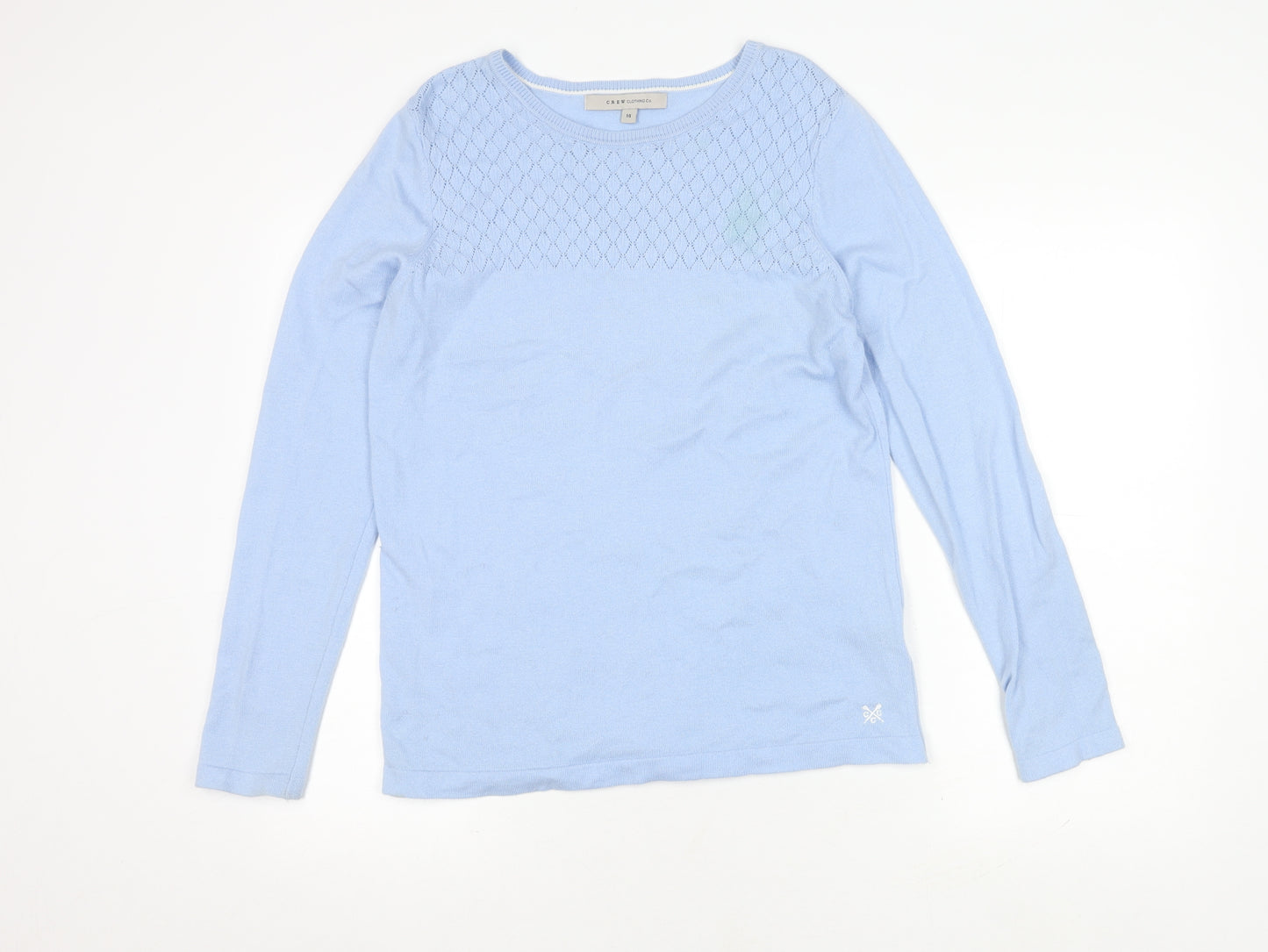 Crew Clothing Women's Blue Knit Jumper, Size 14