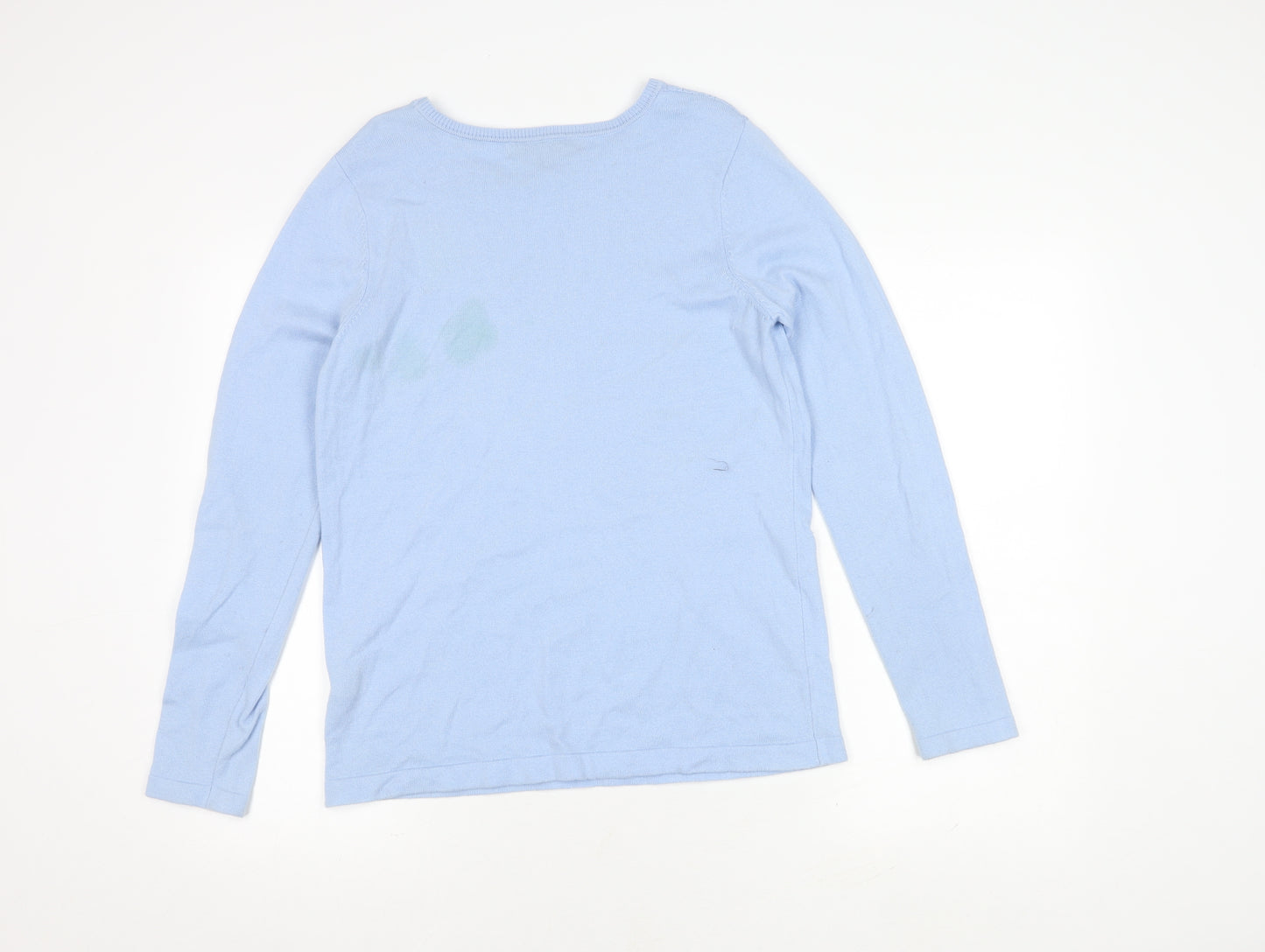 Crew Clothing Women's Blue Knit Jumper, Size 14