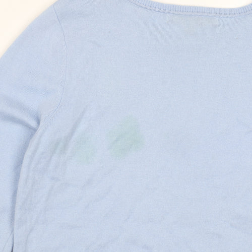 Crew Clothing Women's Blue Knit Jumper, Size 14