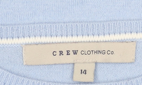 Crew Clothing Women's Blue Knit Jumper, Size 14