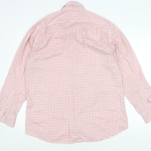 Charles Tyrwhitt Men's Red Check Slim Fit Long Sleeve Shirt
