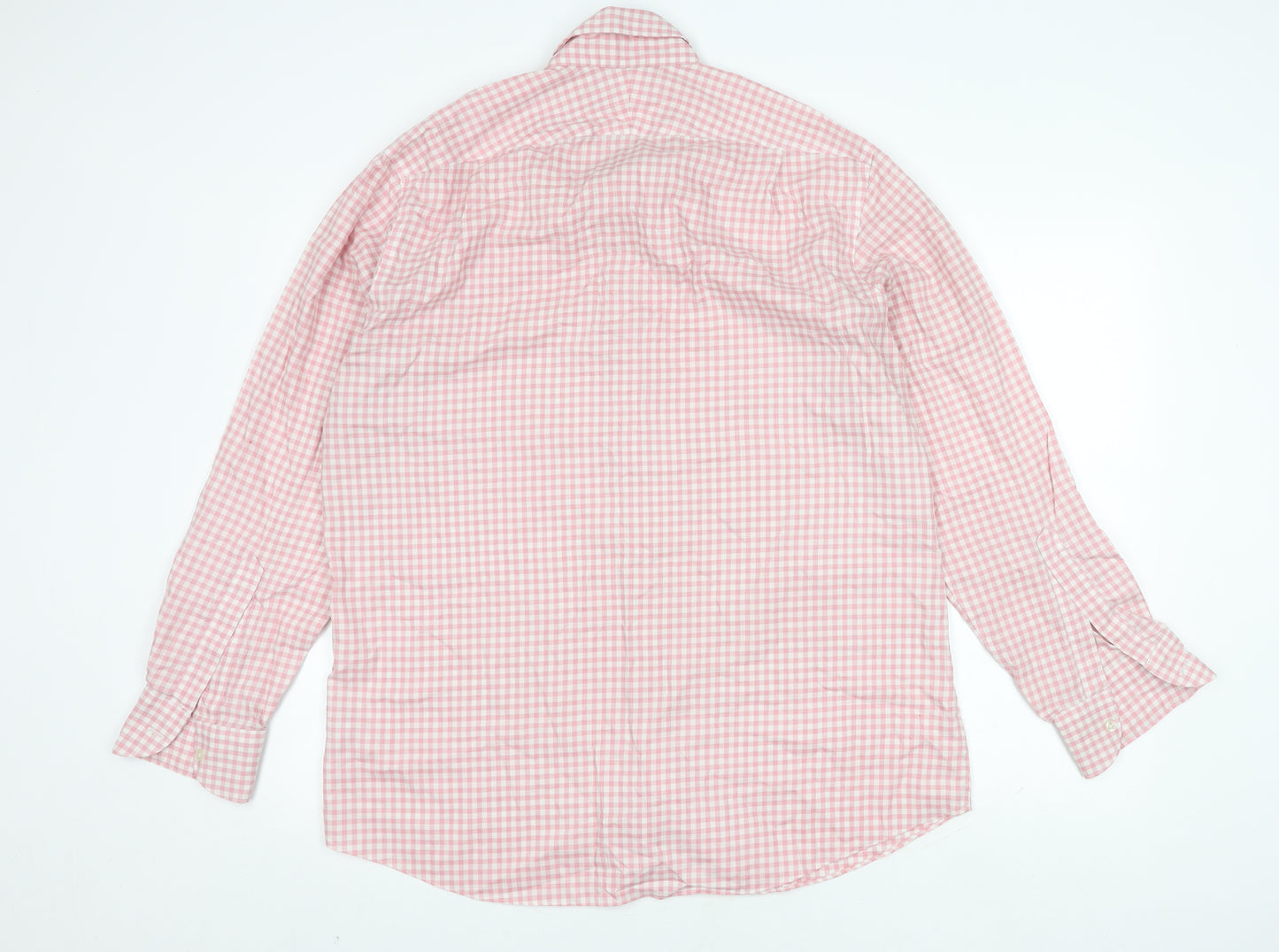 Charles Tyrwhitt Men's Red Check Slim Fit Long Sleeve Shirt