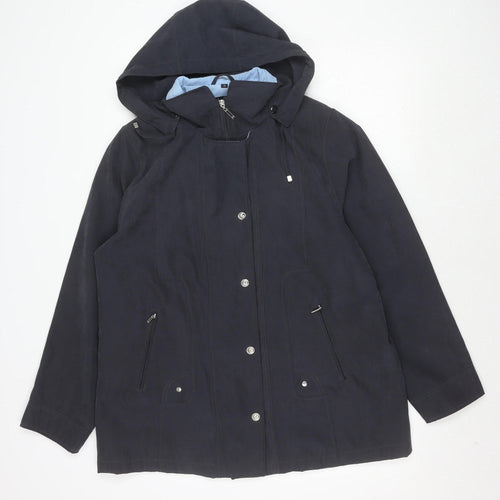 Katherine Hammond Women's Black Hooded Jacket Size 16