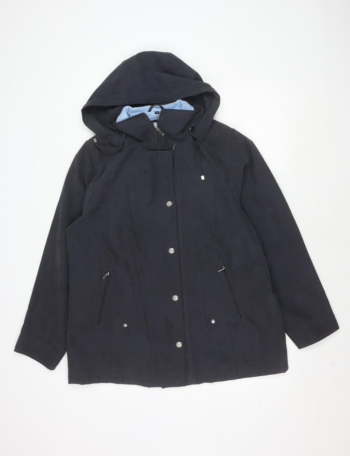 Katherine Hammond Women's Black Hooded Jacket Size 16