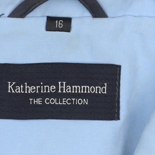 Katherine Hammond Women's Black Hooded Jacket Size 16