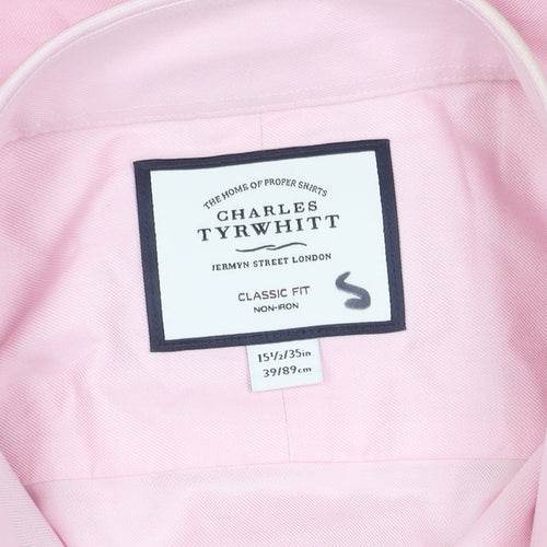 Charles Tyrwhitt Men's Pink Classic Fit Shirt S