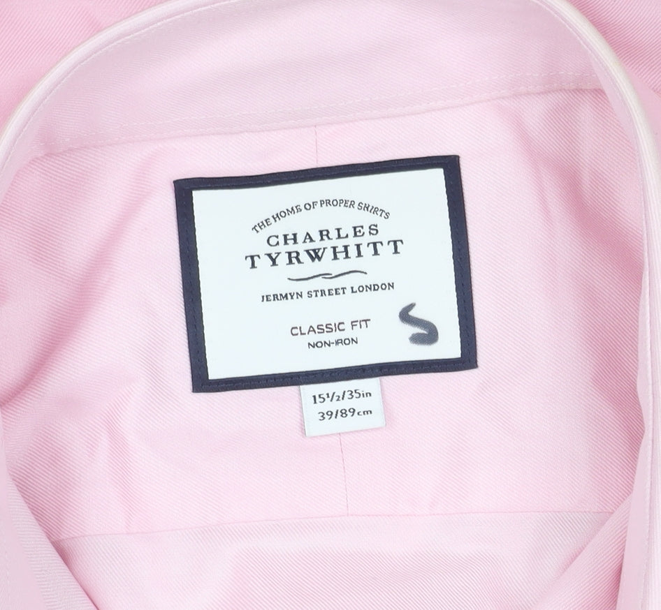 Charles Tyrwhitt Men's Pink Classic Fit Shirt S