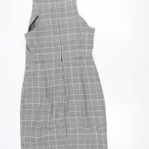 Banana Republic Women's Black Check Sleeveless Dress – Size 8