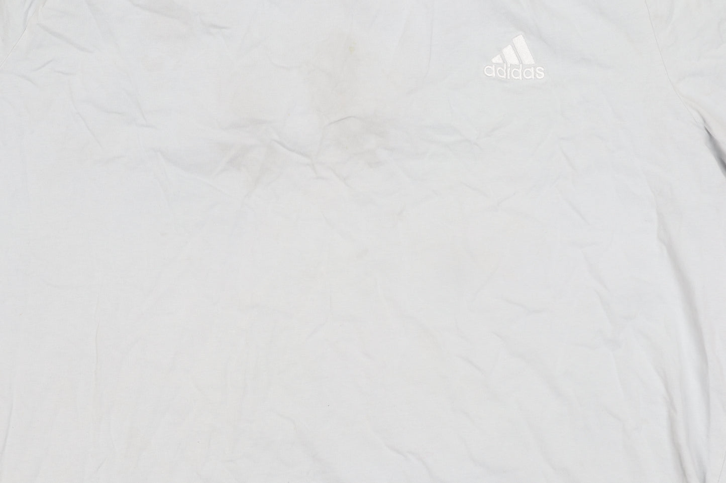 Adidas Men's White 2XL Cotton Crew Neck T-Shirt