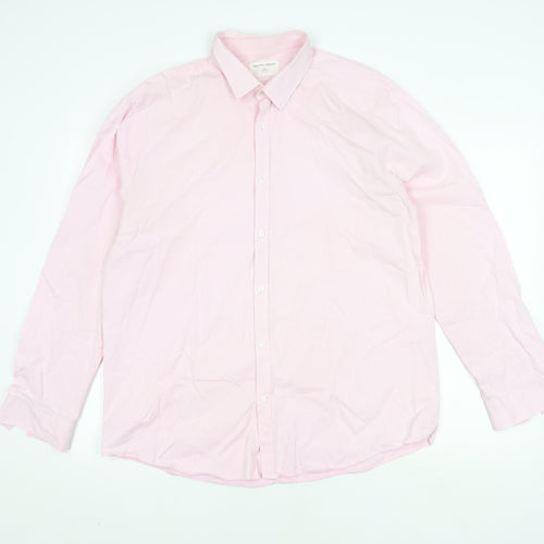 Racing Green Men's Pink Button-Up Shirt 17.5